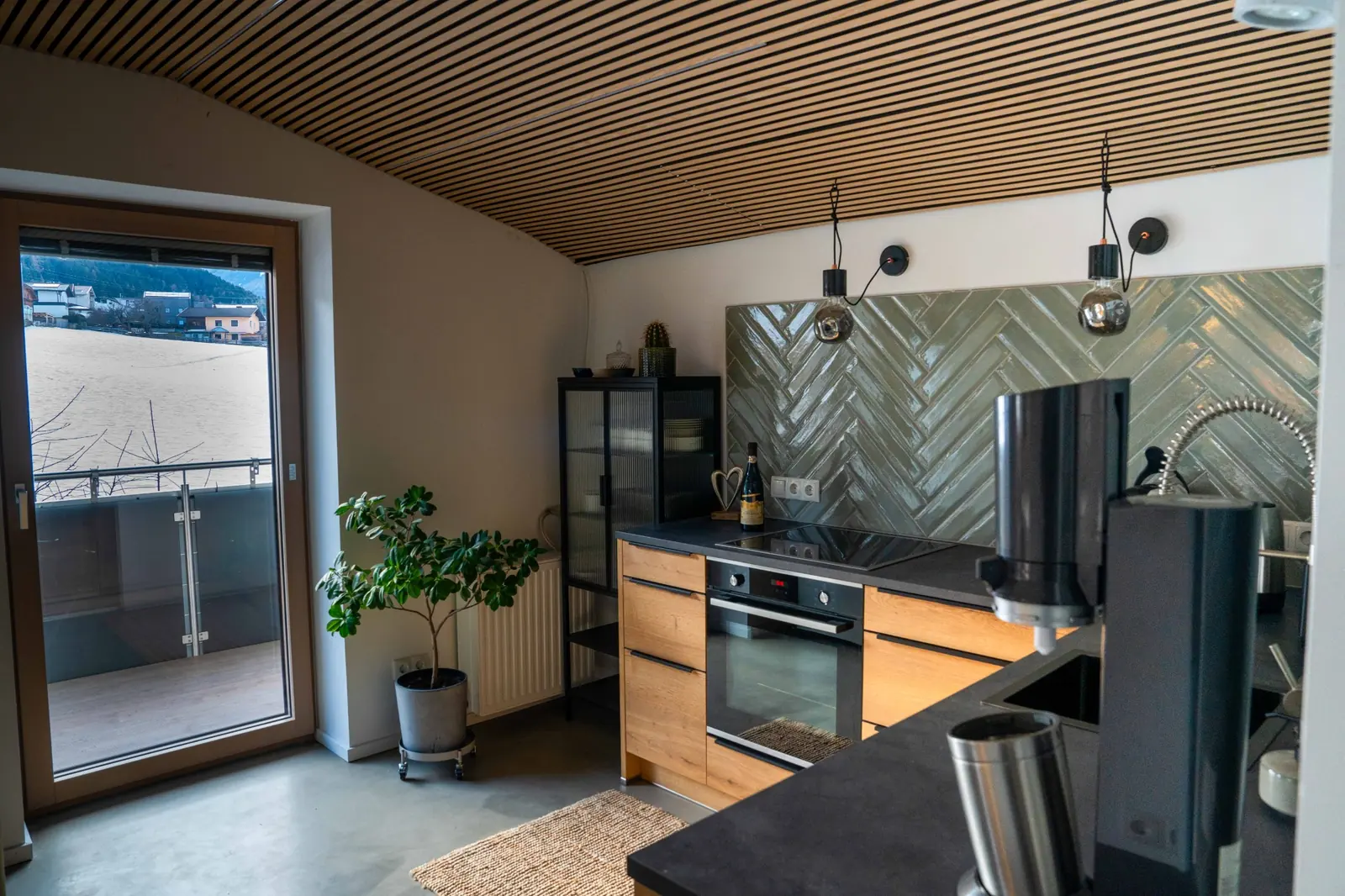 Küche im Apartment Berg Glück Axams